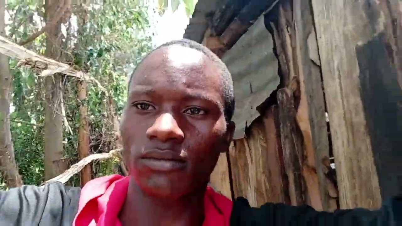 Reparation of the fence in rural African village