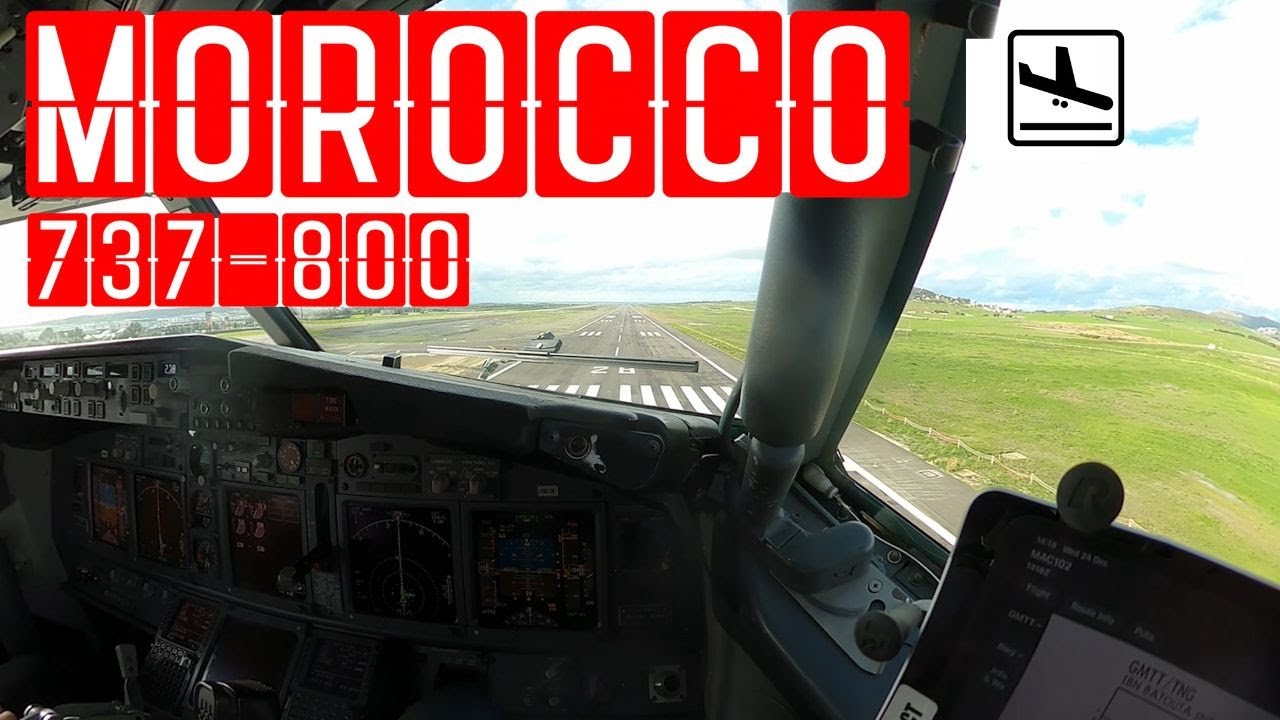 Landing in Tangier GMTT Boeing 737-800