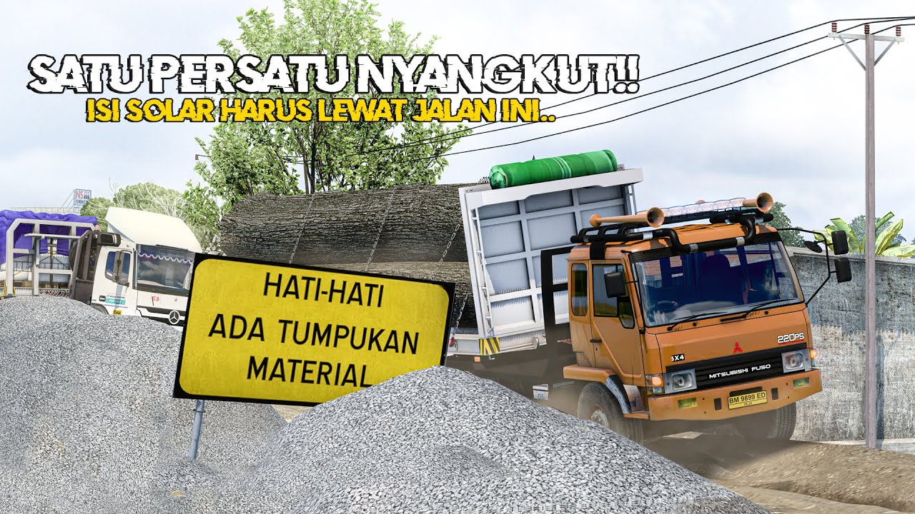 KEJEBAK JALAN BERLUMPUR !! Fuso Axor Kalimantan