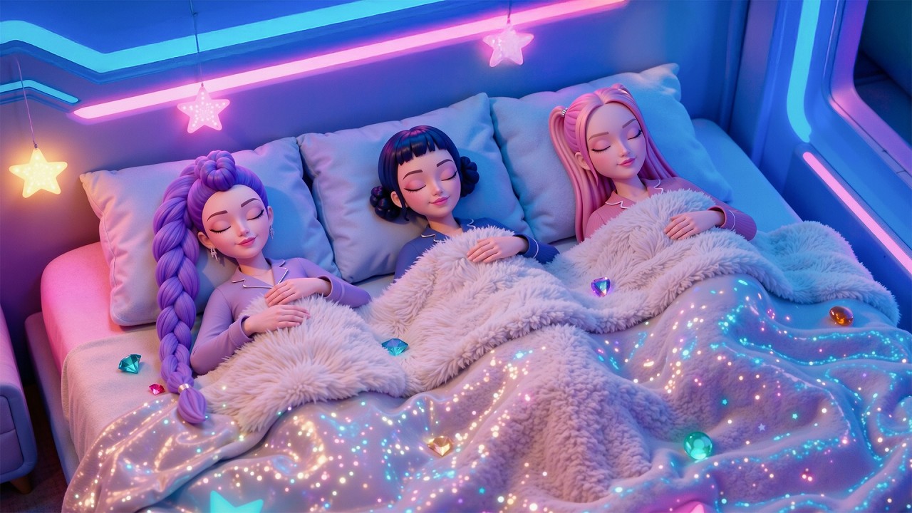 DEEP SLEEP 💤 Sleep Instantly Within 3 Minutes, Insomnia Healing with Huntrix's Zoey, Rumi & Mira