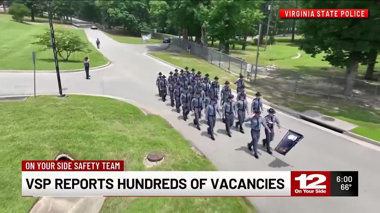 Virginia State Police report hundreds of vacancies