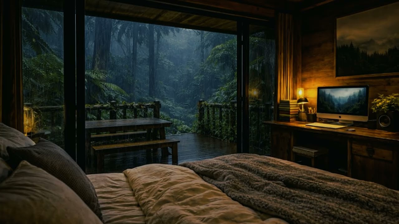 Rain Sounds for Deep Sleep 🌧️ Gentle Forest Rain at Night | Relaxing Sleep Sounds
