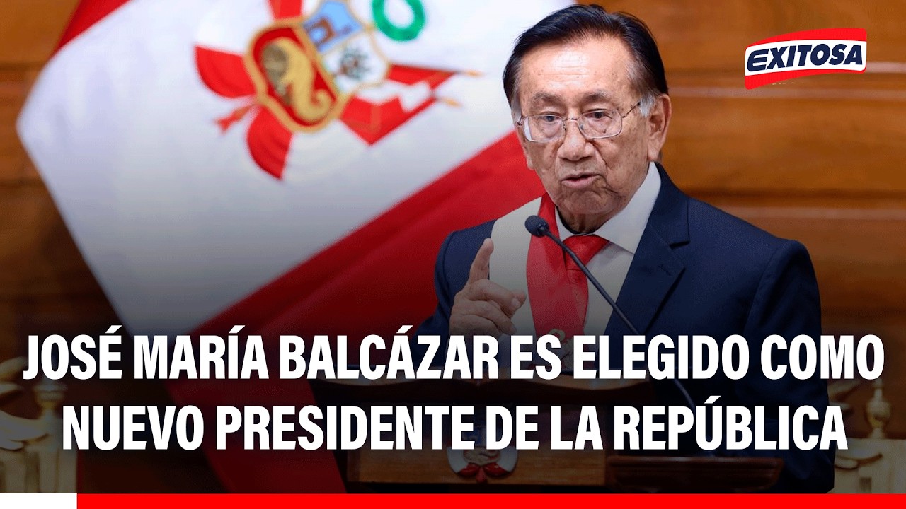 🔴🔵 José María Balcázar es elegido como nuevo presidente de la República tras la censura de Jerí