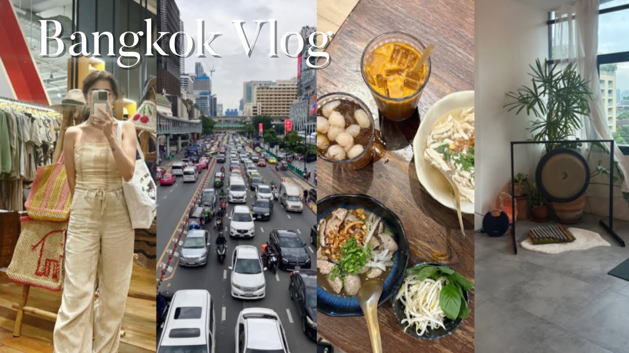 Bangkok travel vlog🇹🇭 last day shopping + cute cafes | grocery, morning yoga, shopping spots & more!