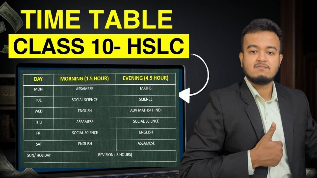 HSLC 2027 Study Routine by topper || এনেকৈ পঢ়িবা দৈনিক Class 10 Boards SEBA