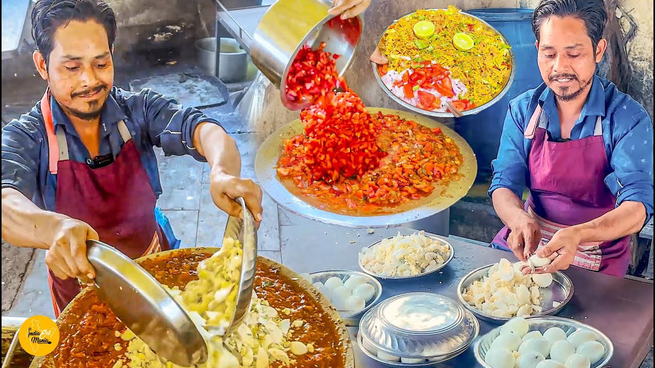 Surati Style 60 Eggs Wali Anda Biryani Making Rs. 70/- Only l Surat Street Food