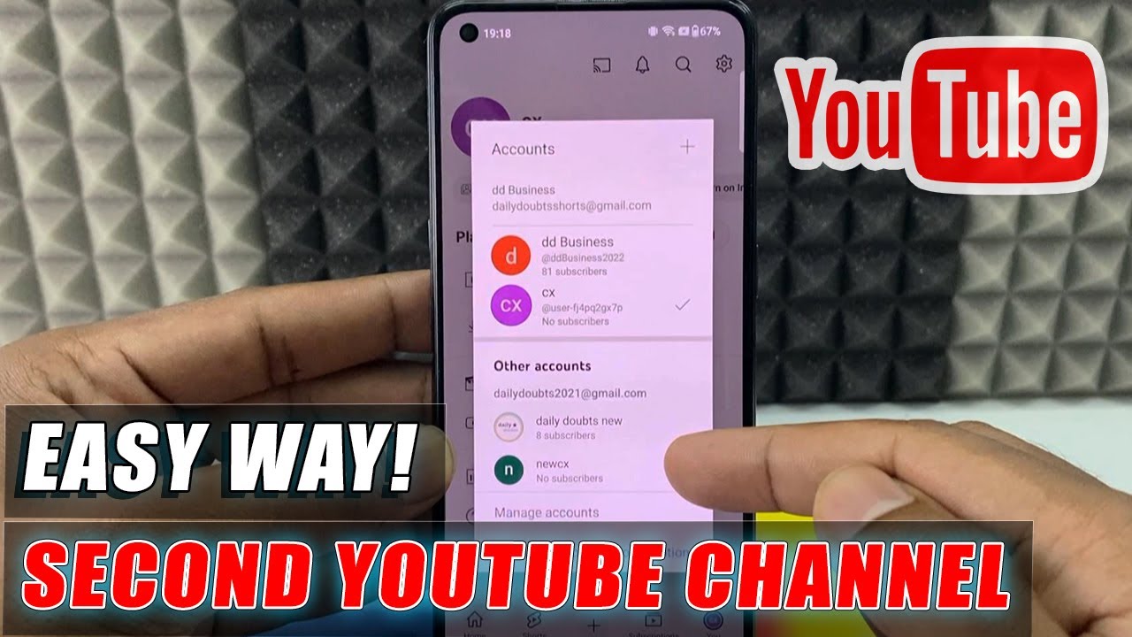 how to create second youtube channel on android phone (2025)