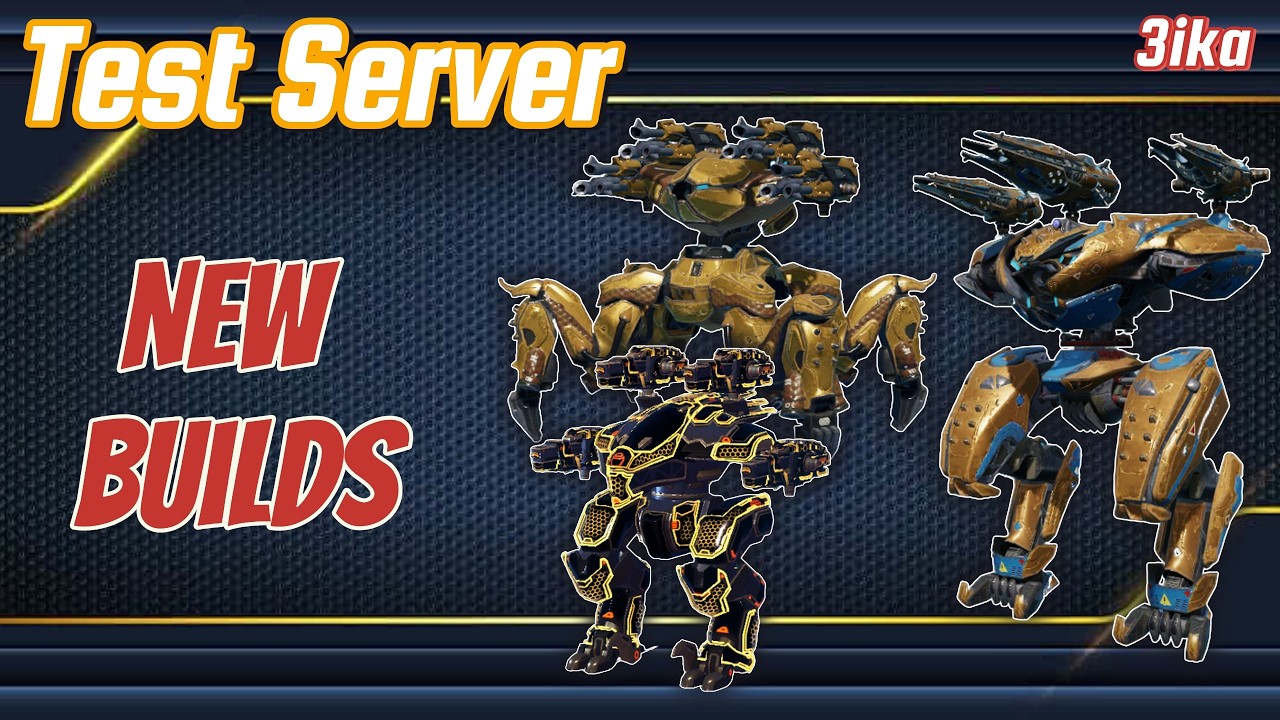 New Builds: Fang, Sirocco, UE Raven | Test Server Gameplay | War Robots