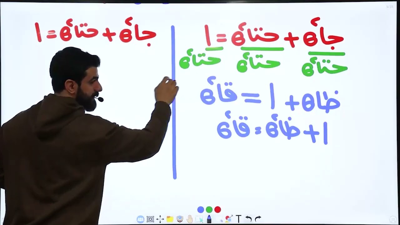 المحاضرة الثانية للصف #الاول الثانوي-حساب مثلثات-المتطابقات المثلثية-#رياضيات اسامة سعدالله