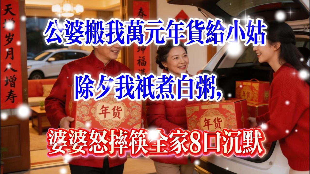 公婆搬我万元年货给小姑，除夕我只煮白粥，婆婆怒摔筷全家8口沉默#故事分享 #情感故事 #正能量 #情感故事 #心灵感悟 #film
