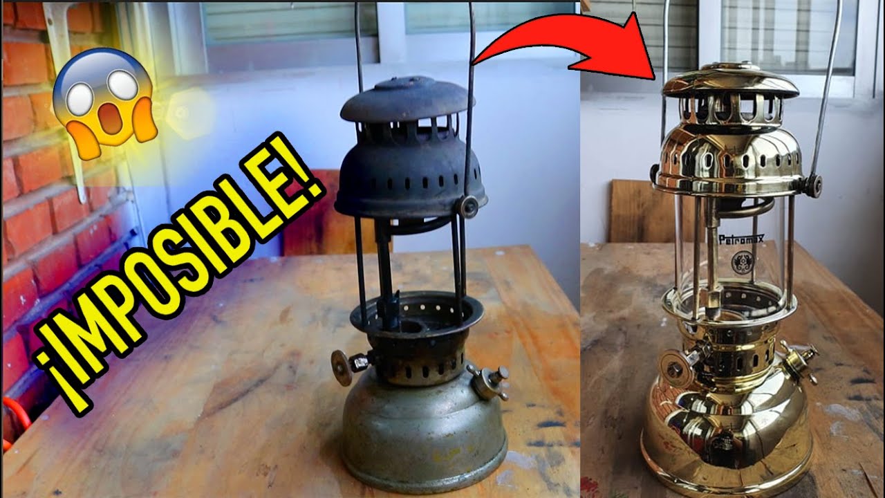 RESTAURACION LAMPARA DE PETROLEO ANTIGUA / Rusty Oil Lamp Restoration