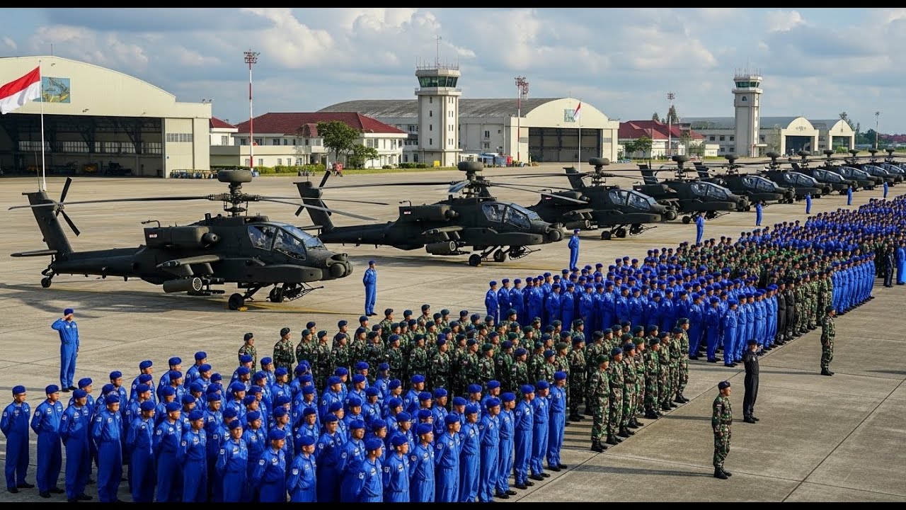 Malaysia Terancam! Puluhan AH-64 Apache Terbaru Tiba di Pangkalan Udara Indonesia