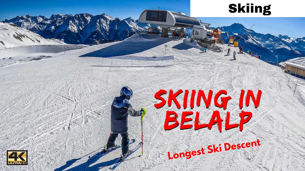 BELALP Skiing | One of the largest Ski Descent in Switzerland  4K