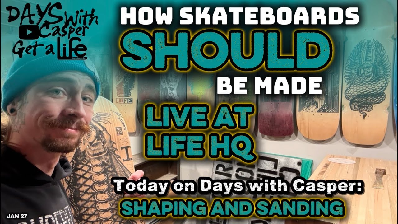 How Skateboards SHOULD be Made: Handcrafted Skateboard decks made Live at Life Skateboards Workshop
