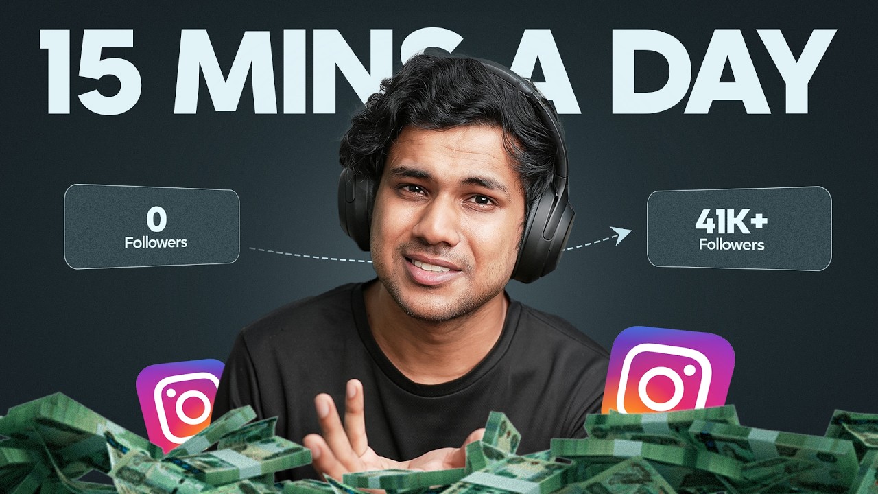 How I Grew my Instagram by working just 15 Mins a Day