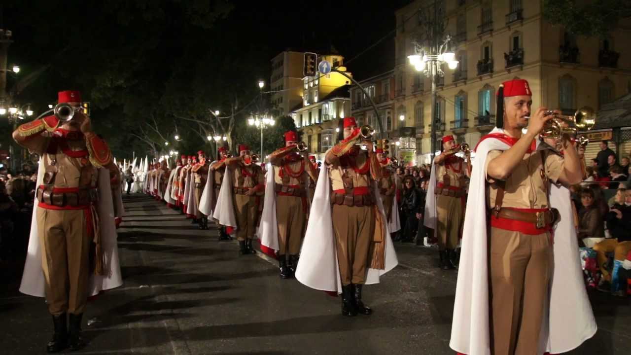 Los Regulares de Melilla abren la procesion del Cautivo. Semana Santa de Malaga 2012