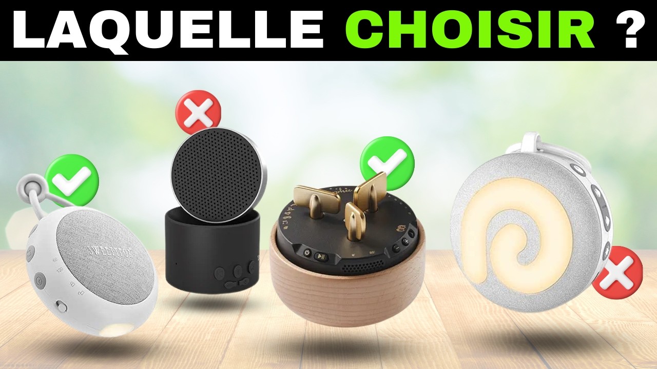 ✅ TOP 7 Meilleures Machines à Bruit Blanc pour Dormir [2026] 😴 Portables Adultes et Bébés