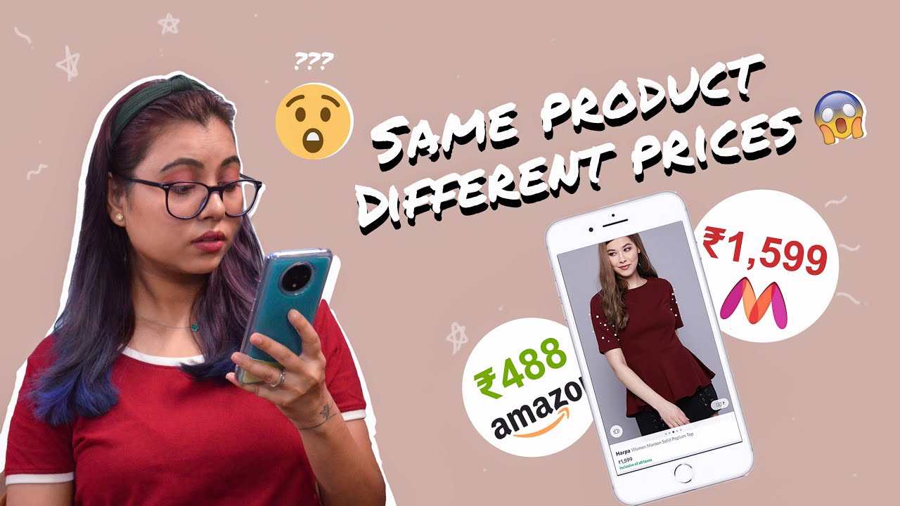 Same product, Differrent prices?? | Myntra, Amazon, Ajio, Flipkart