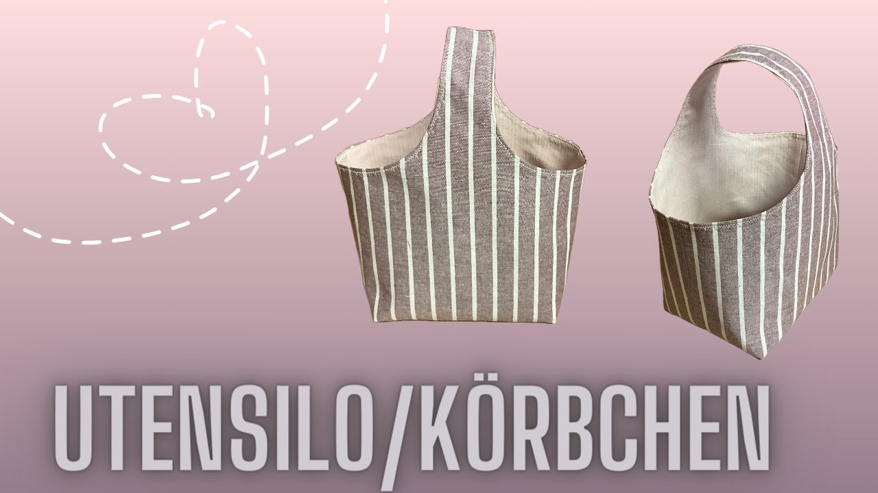 Utensilo nähen, Korb mit Griff nähen