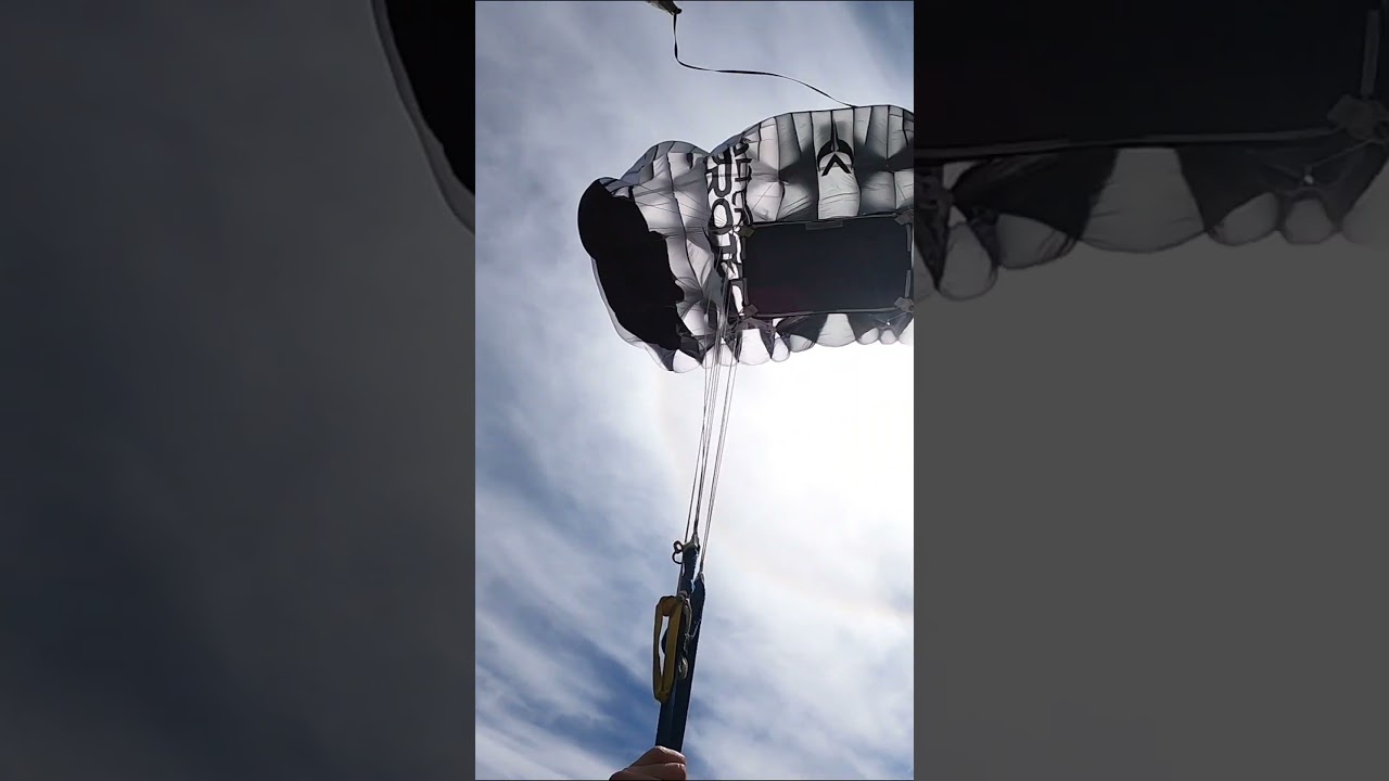 Slow Motion Parachute Opening  #skydiving #jump #skydive #flying