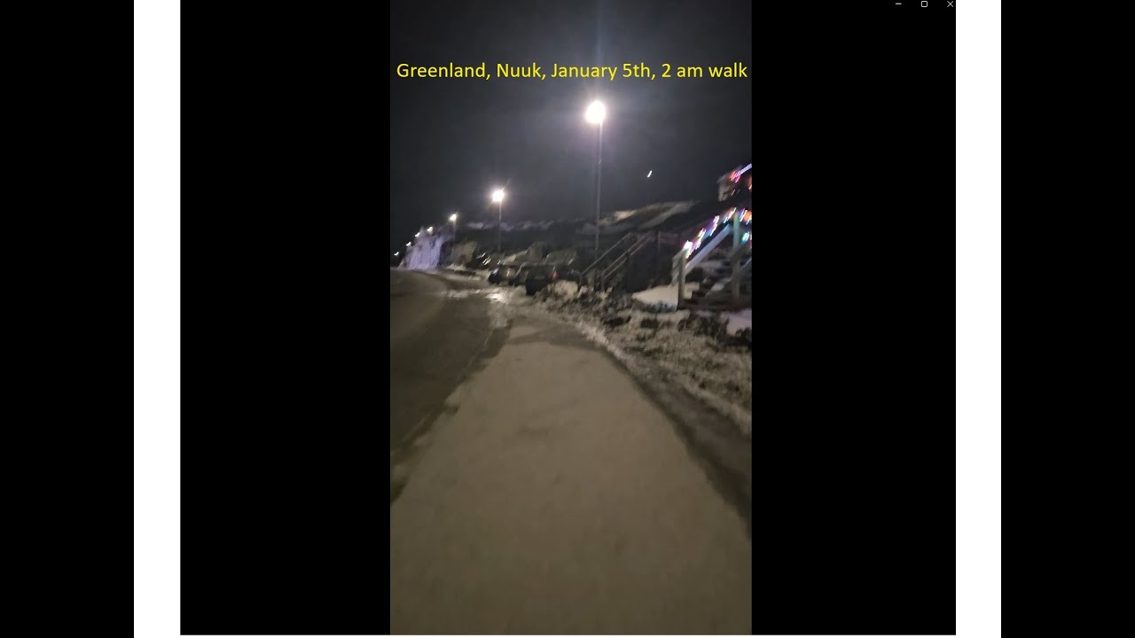 Greenland, Nuuk, January 5th, 2 am walk
