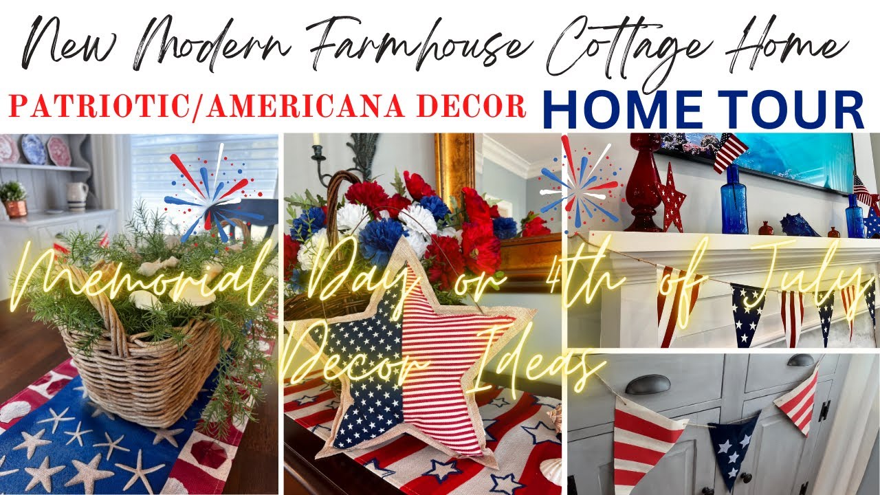 🇺🇸AMERICANA COTTAGE HOME DECOR TOUR | SUMMER AMERICANA HOME DECORATING IDEAS