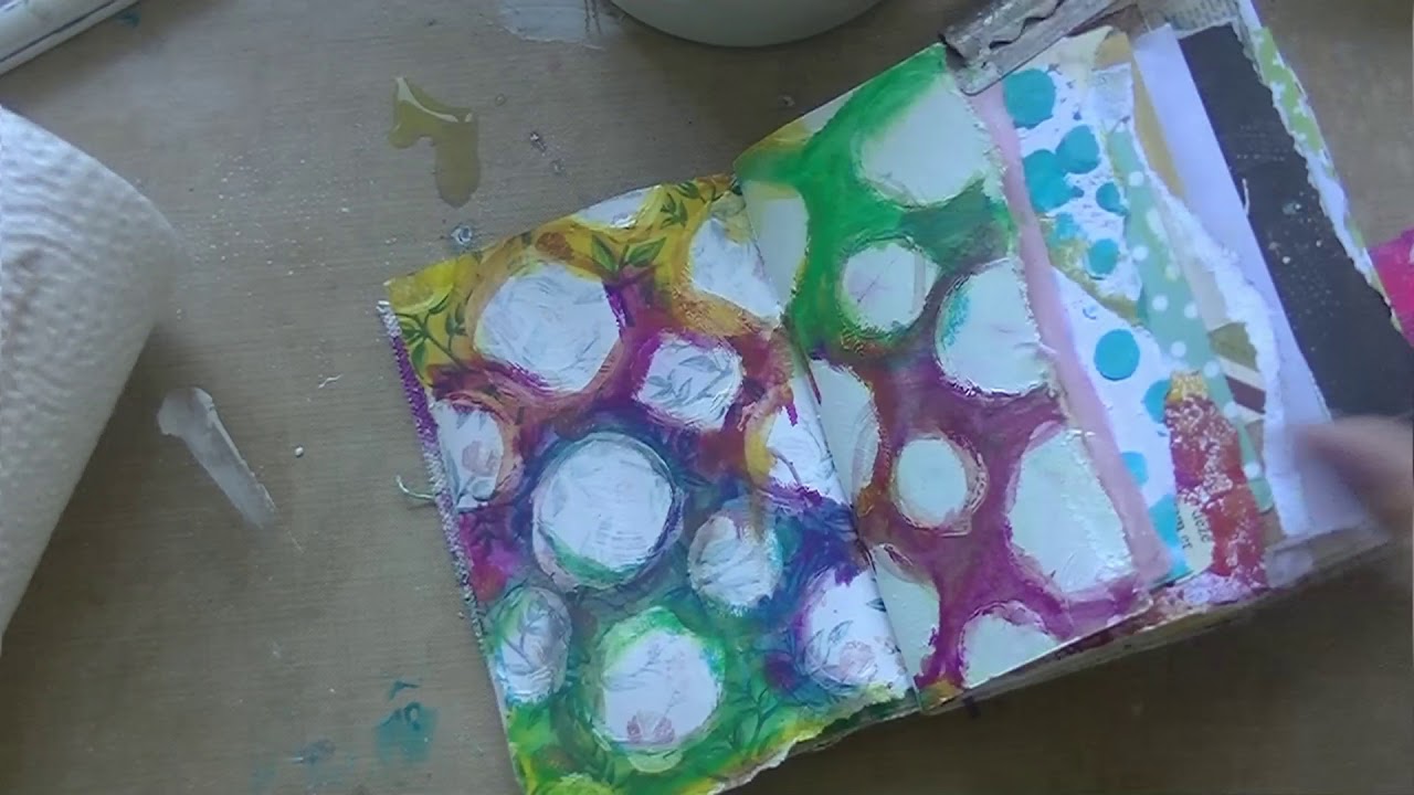 3 Tiny pages in my tiny journal. artmarks journal Rae missigman