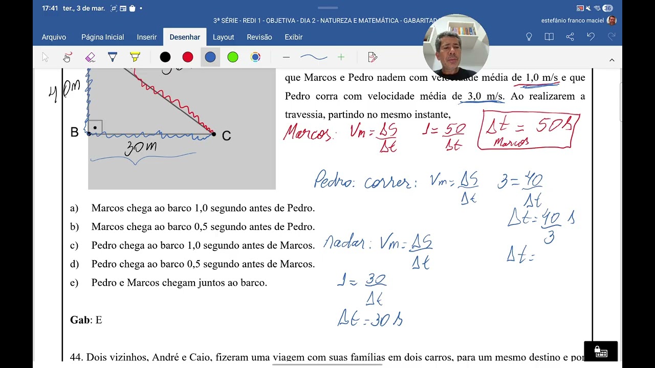 Física  - exercícios sobre movimento uniforme e uniformemente variado