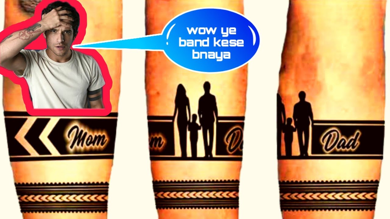 Awesome mom dad band tattoo.. ||Naveen||Tyagi || the tattoo world||