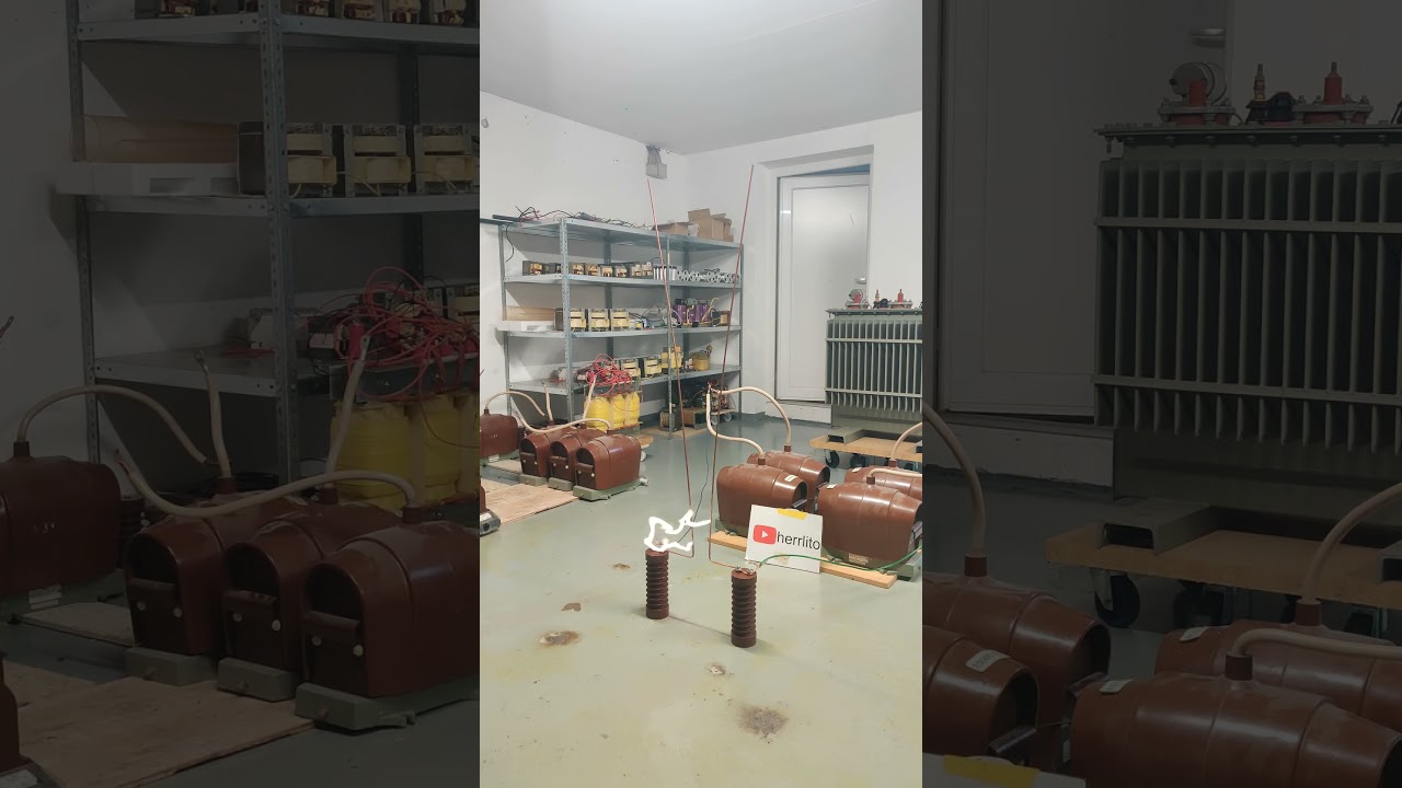 potential transformer high voltage arc discharge jacobs ladder 46kV 