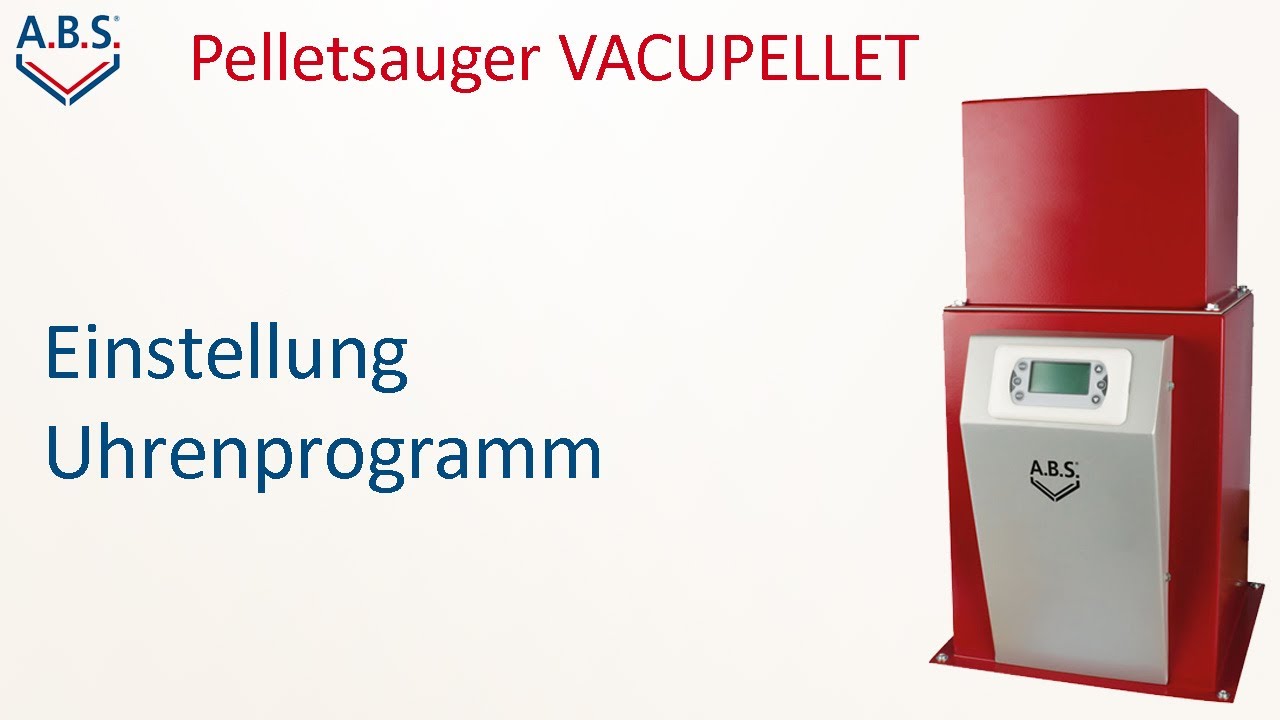 Pelletsauger Vacupellet von A.B.S. - Einstellung Uhrenprogramm