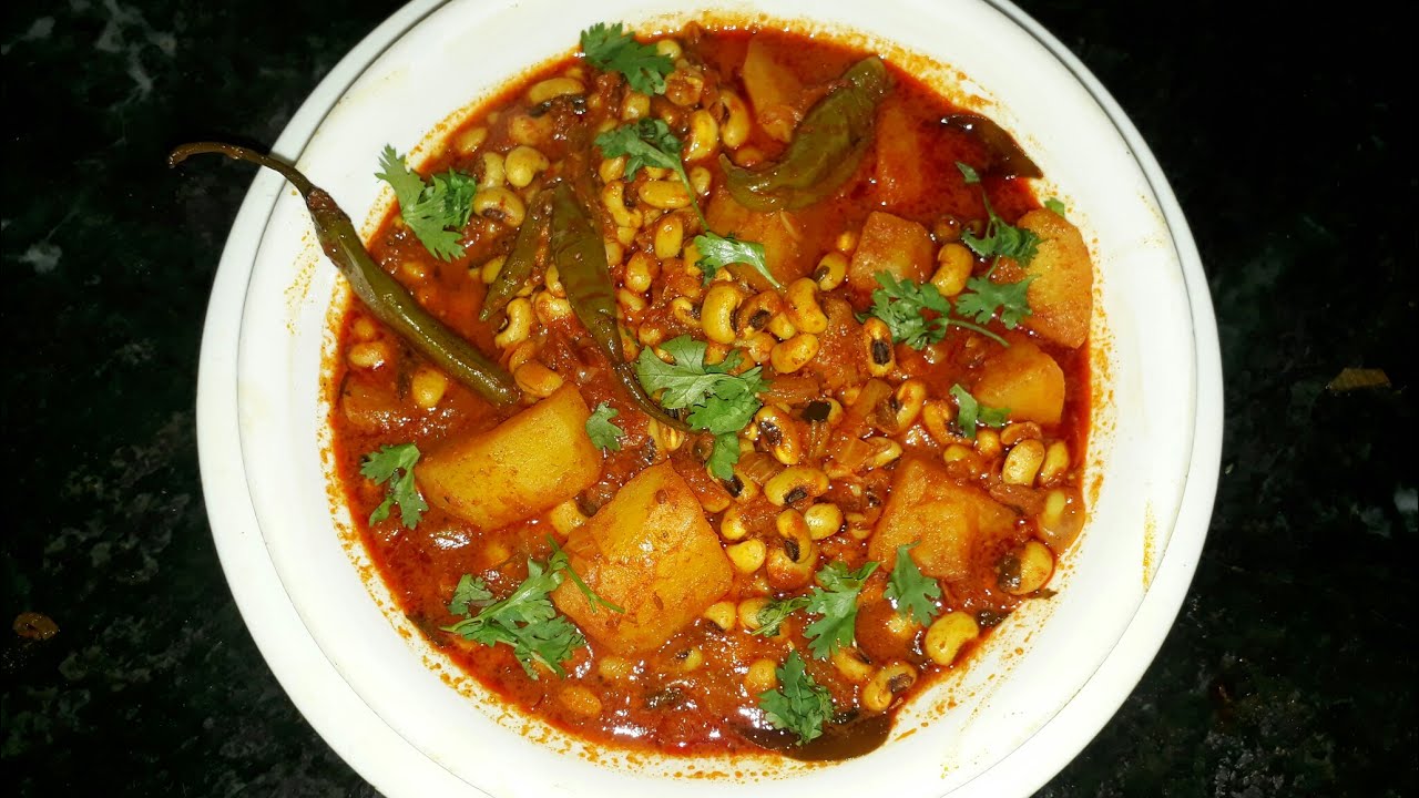 Chauli batate ka sukha salan