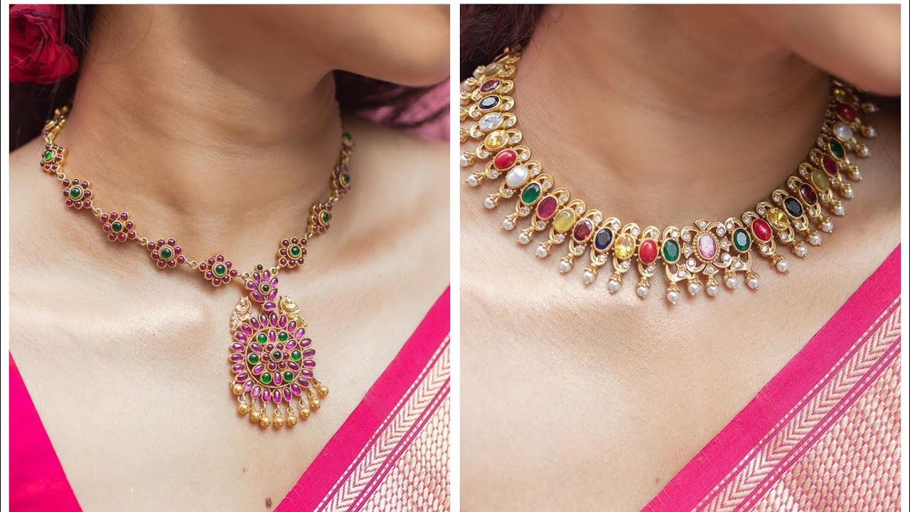 Latest Gold Necklace designs #jewelfashion #goldnecklace #necklace #latestneckdesign #goldnecklace