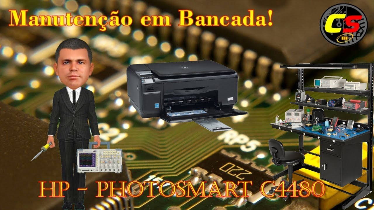 Limpando e remontando a Impressora HP Photosmart  C4480