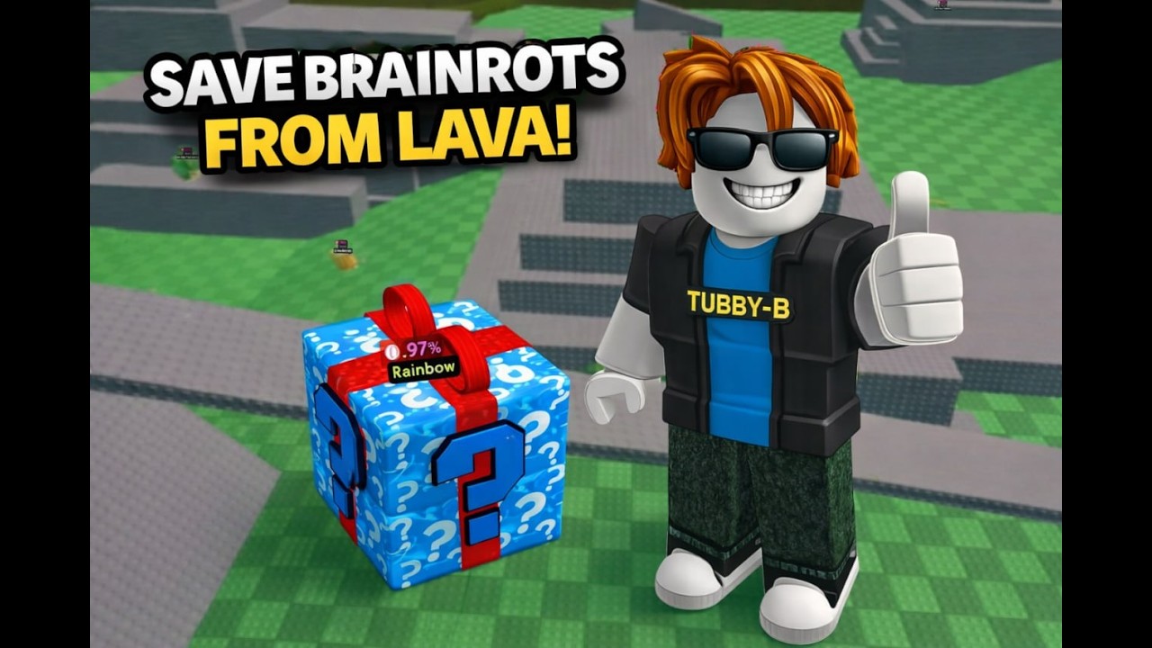 Surviving LAVA While Stealing Lucky Blocks with OP Brainrots 🔥🧠
