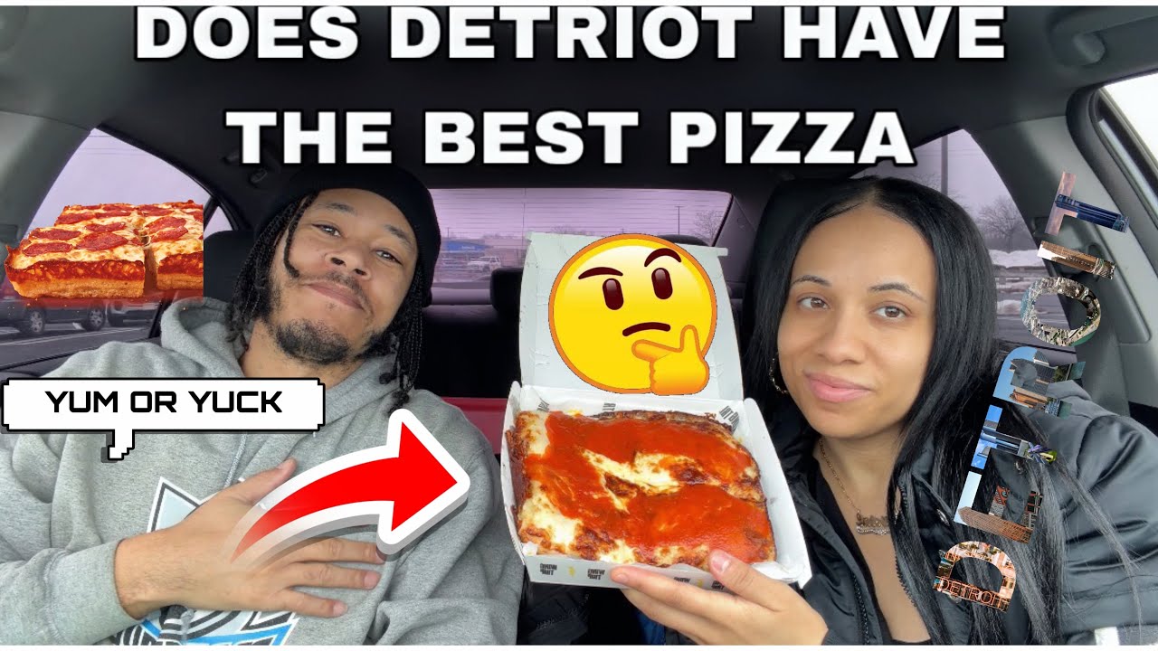 WE TRIED DETROIT STYLE PIZZA FOR THE 1ST TIME. DO THEY WIN THE BATTLE OF THE PIZZAS | MUKBANG