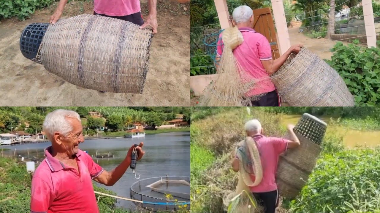 A NOVA ARMADILHA JÁ ESTÁ PRONTA VAMOS COLOCAR DENTRO DA LAGOA + RESULTADO DOS MEUS PEIXES 