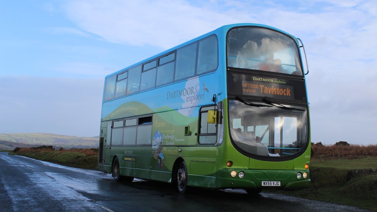 *Windscreen View* Volvo B7TL Wright Gemini (Dartmoor Explorer to Tavistock) WX55 VJG/37019/First bus