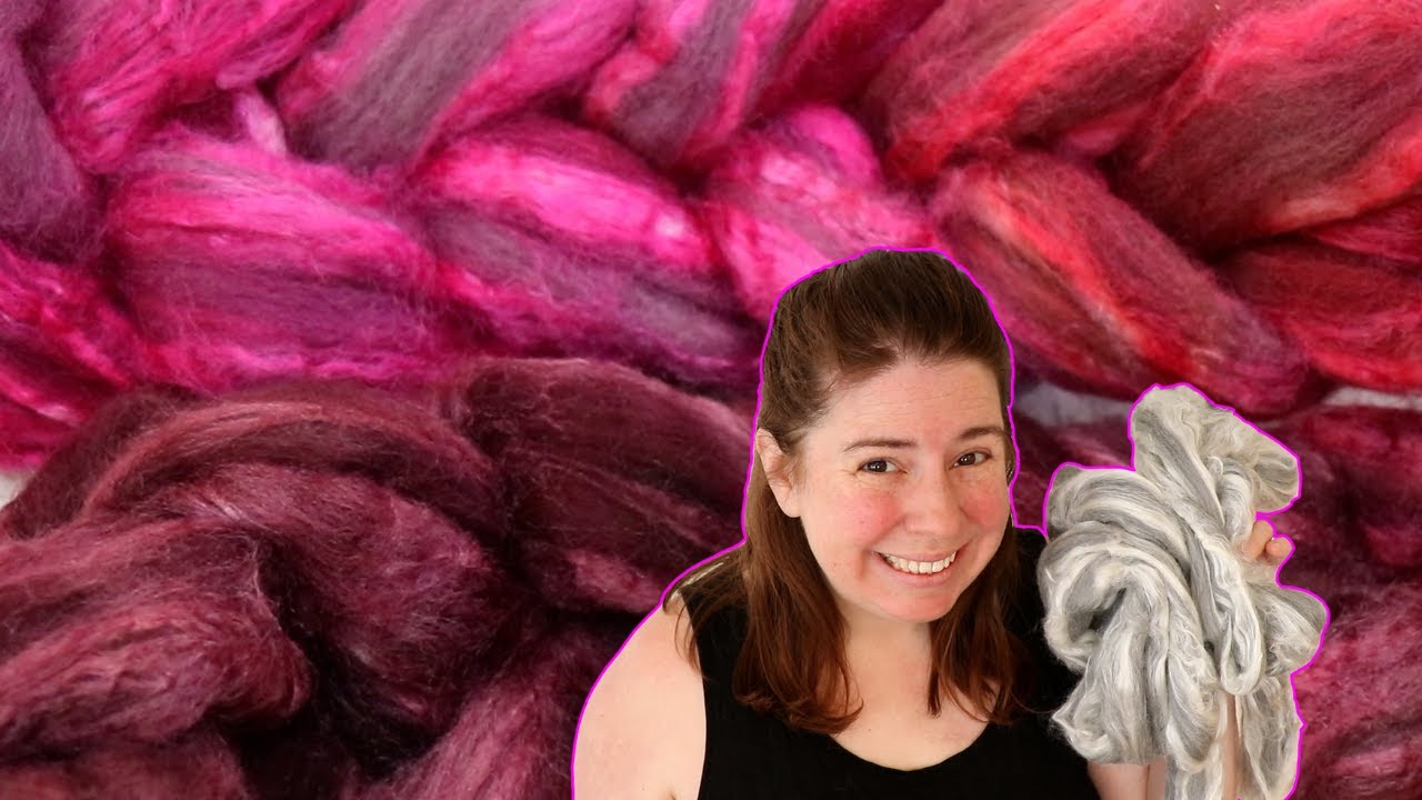 Dyepot Weekly #367 - Dyeing a Grey Merino Wool & White Silk Roving Blend with Acid Dyes