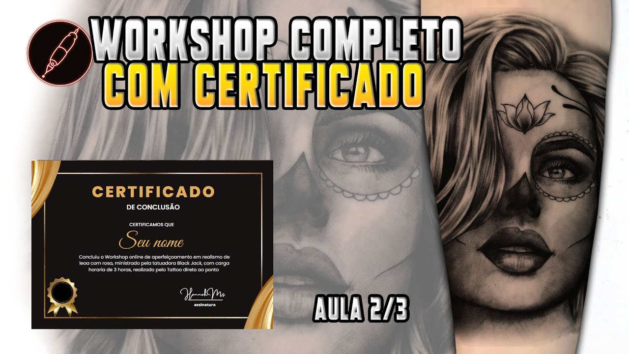 Como fazer tatuagem de rosto aula 2/3