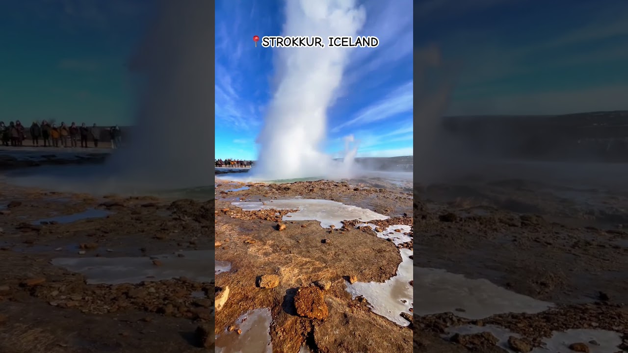 THE EARTH EXPLODES??? IN ICELAND!! #geysir #geysers #iceland