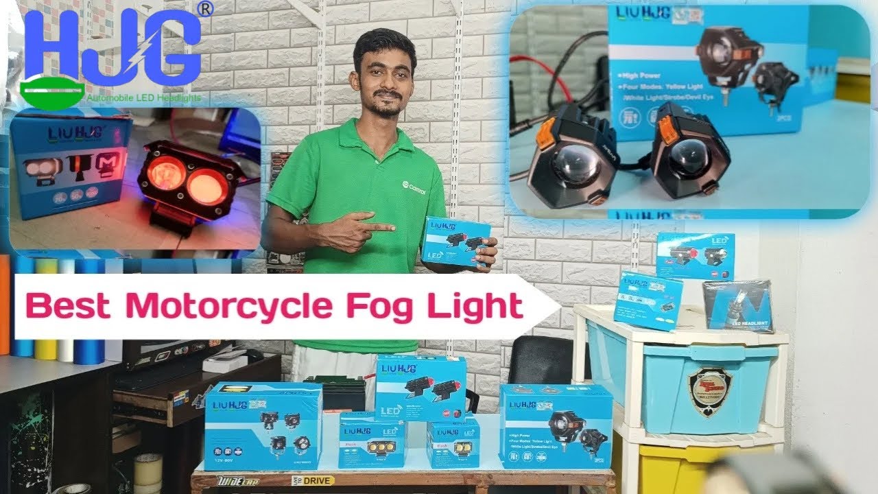 Best Motorcycle Fog Light Collection 🏍️| HJG White & Yellow | Mini Drive | All Motorcycle