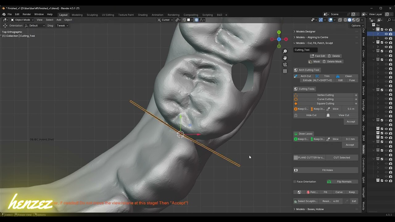 Blender for dental 