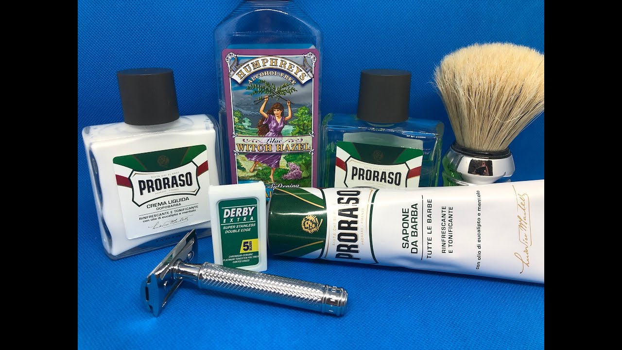 Proraso Vintage Selection Gino 3x Green Refresh, Derby Extra, Mühle R89 und Lilac Witch Hazel