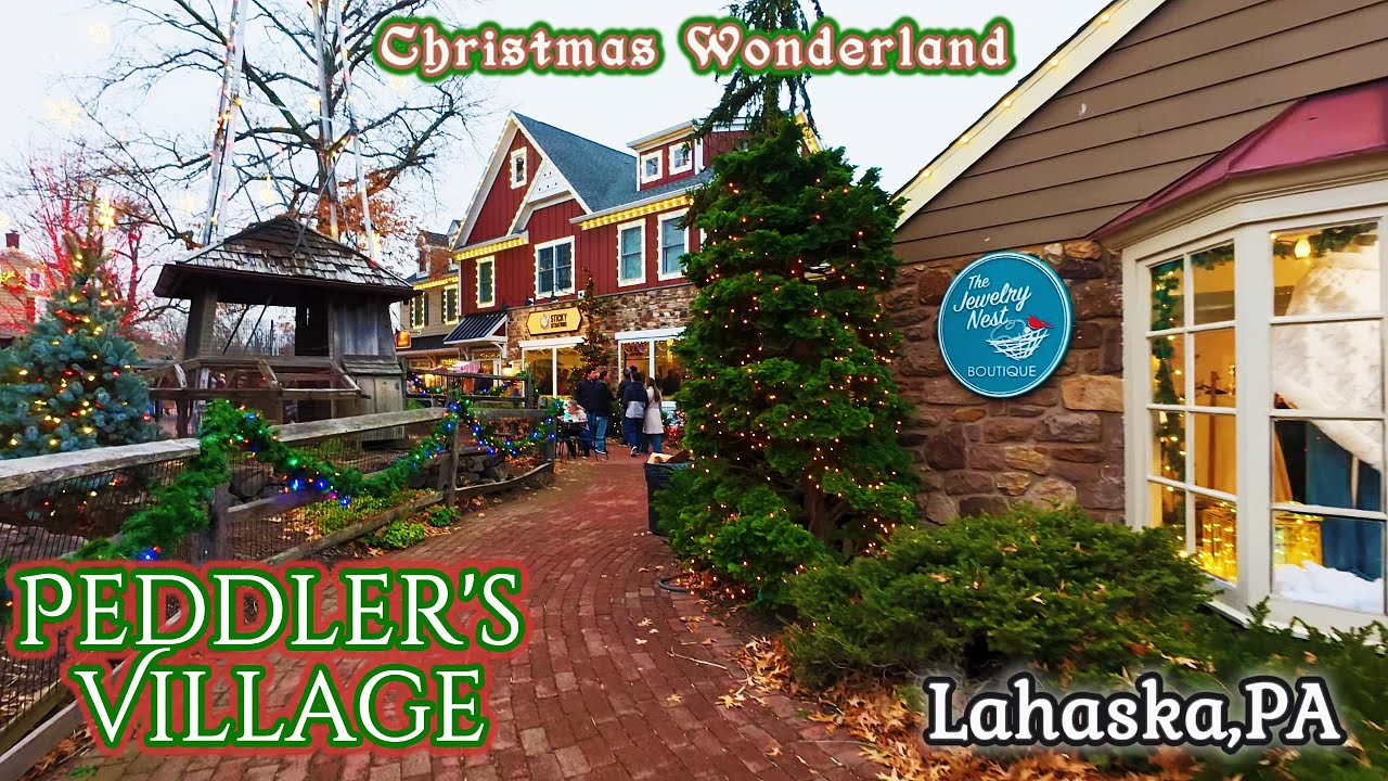 Christmas Magic at Peddler’s Village  | Holiday Walking Tour in Lahaska, PA -USA