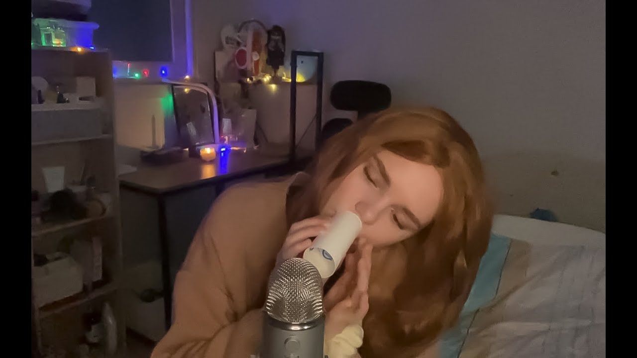 [No talking] My first ASMR triggers (Tapping, hand sounds, scratching, liquid sounds, mouth sounds)