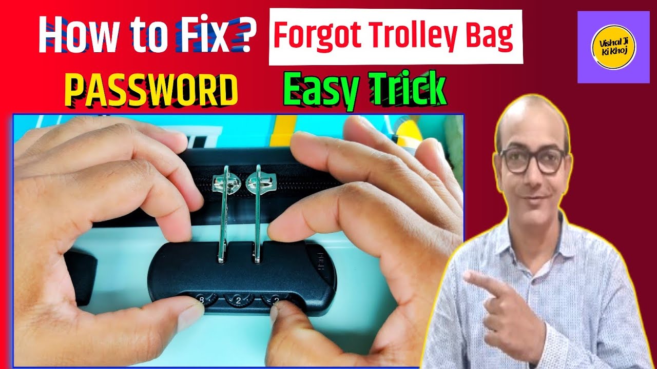 Safari Bag Lock Forgot | How To Unlock Safari Trolley Bag If Forgot Password #forgotten