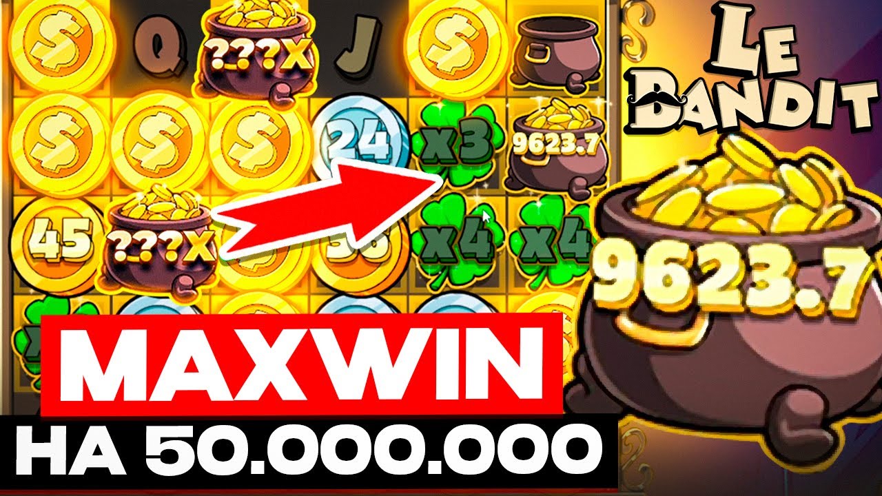 САМЫЙ БОЛЬШОЙ MAXWIN НА ЮТУБЕ В LE BANDIT!!! ВЫИГРАЛ 50.000.000!!! ТРИ КЛЕВЕРА НА ГИГАНТСКИЙ МЕШОК!!