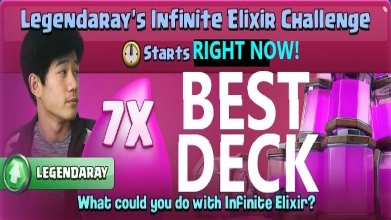 BEST DECK LEGENDARAY'S INFINITE ELIXIR CHALLENGE CLASH ROYALE | Clash Royale