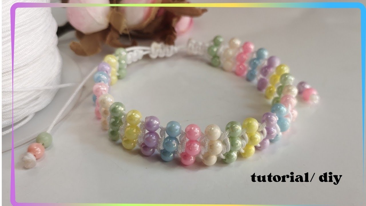 Pulsera hermosa facil de hacer// pulsera de hilo// bracelet// tutorial// diy 